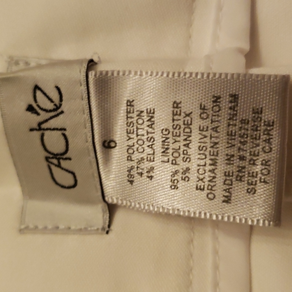 Cache White Pants Size 6 - image 7